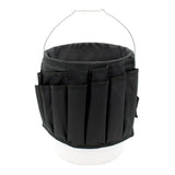 BUCKET BOSS Wrench Boss 5 Gal. Bucket Tool Organizer with 36 Pockets for Wrench Sets and Open Center Bulk Storage in Black - Super Arbor