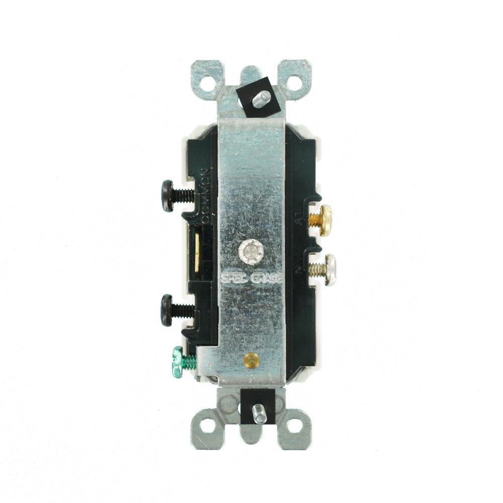 15 Amp Tamper-Resistant Combination Switch and Outlet, White - Super Arbor