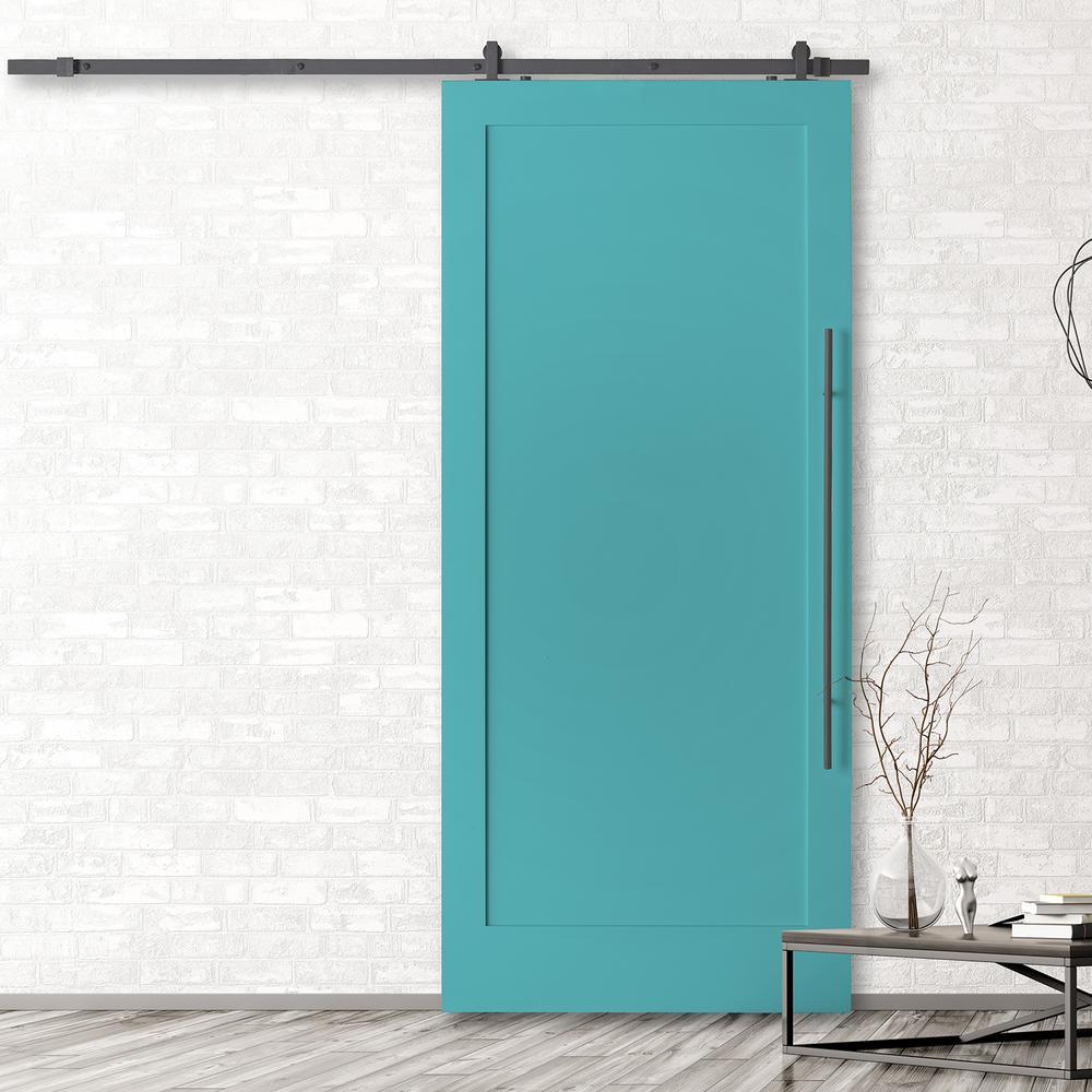 33 in. x 84 in. Pure Glossy White Wood Interior Barn Door Slab - Super Arbor