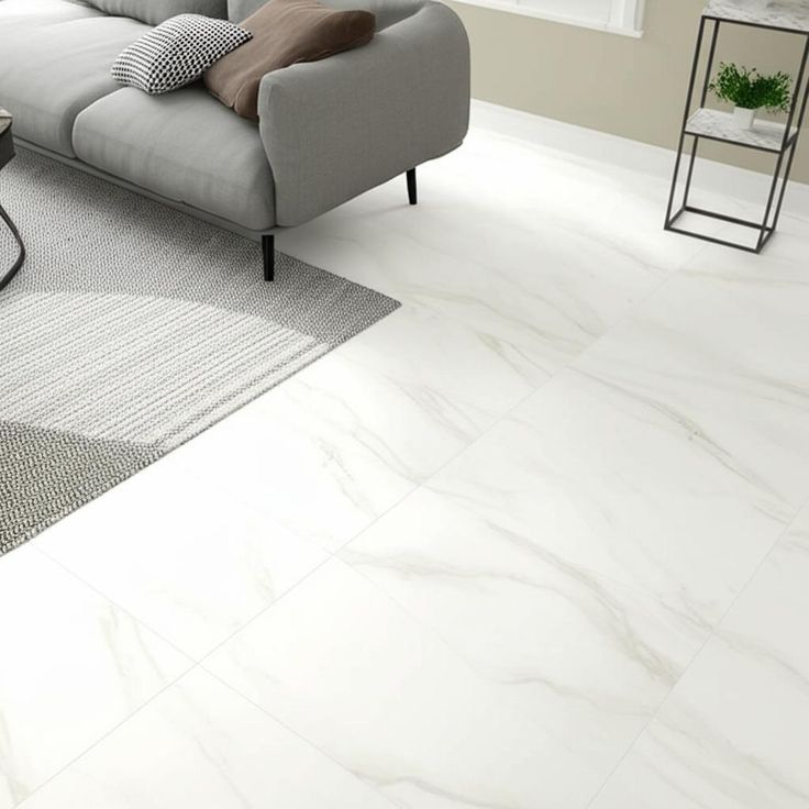 Home Decorators Collection Kolasus White Polished Porcelain Tile 12x24