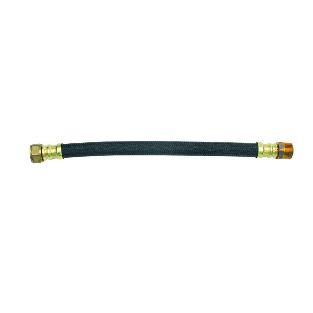 3/4 in. MIP x 3/4 in. FIP x 15 in. Polymer Braided Water Heater Connector (0.57 in. I.D.) - Super Arbor