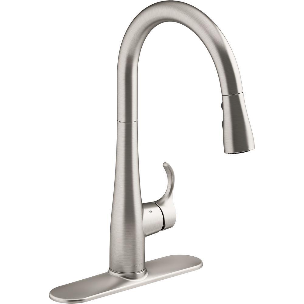 Simplice Touchless Single-Handle Pull-Down Sprayer Kitchen Faucet in Polished Chrome - Super Arbor