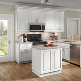Benton Assembled 27.6 in. x 27.6 in. x 34.5 in. Lazy Susan Corner Base Cabinet in White - Super Arbor