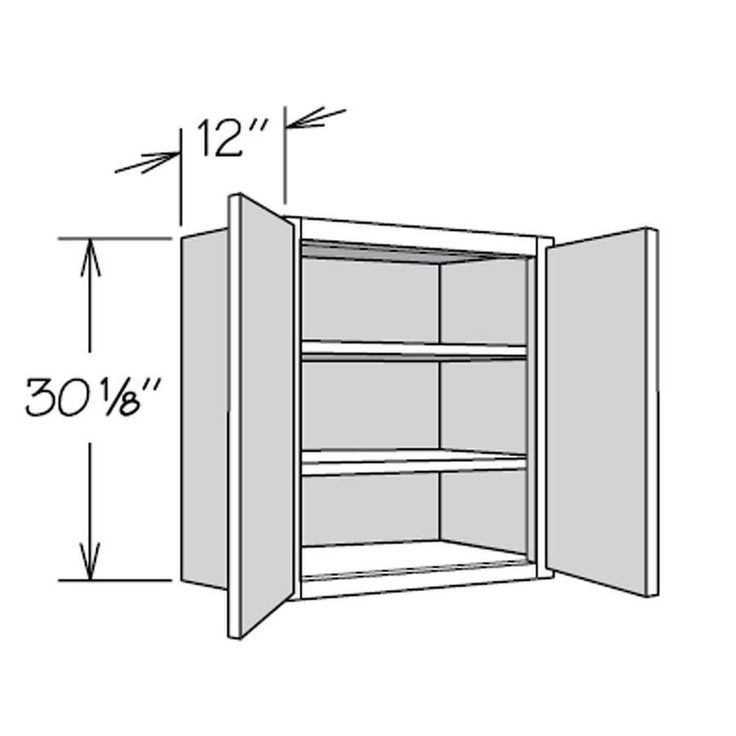 allen + roth Aveley 30-in W x 30.125-in H x 12-in D Linen Maple Door Wall Semi-Custom Cabinet
