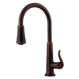 Ashfield Single-Handle Pull-Down Sprayer Kitchen Faucet in Rustic Bronze - Super Arbor