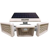 Nitelighter White Solar Powered Motion Activated Outdoor LED Area Spotlight with Daylight Sensor and 3 Adjustable Lamps
