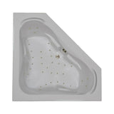 60 in. Corner Drop-in Air Bathtub in White - Super Arbor