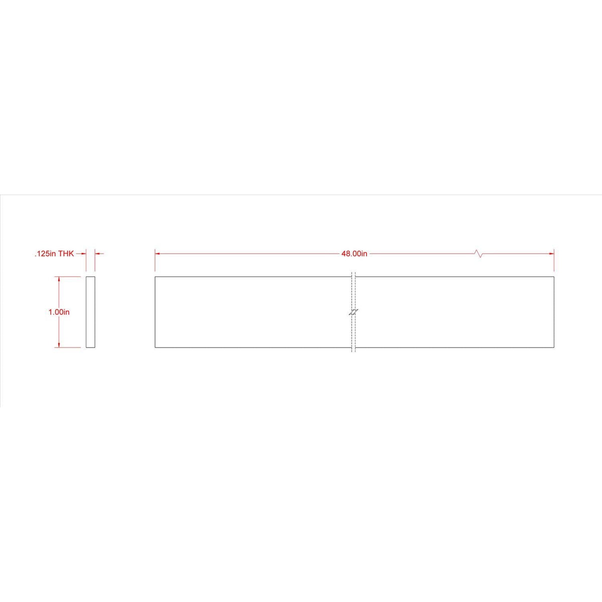 Boltmaster 0.125 in. x 1 in. x 4 ft. Weldable Aluminum Flat Bar, 1-Pack
