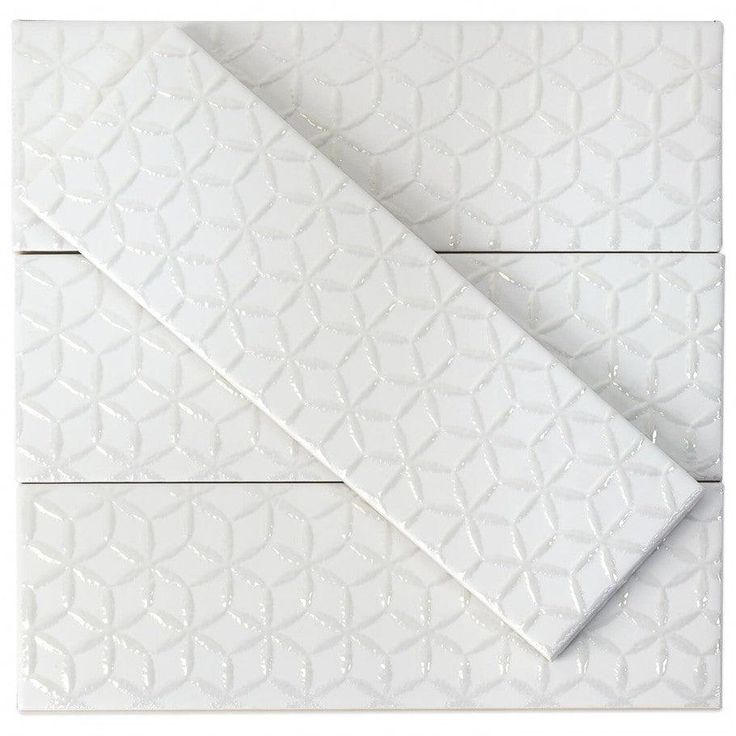 Bond Tile Wembley Snowflake 3 in. x 9 in. Matte Ceramic Subway Wall Tile (30 Pieces 5.16 Sq. Ft. / Box)