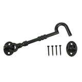 Everbilt 6 in. Black Decorative Hook and Eye