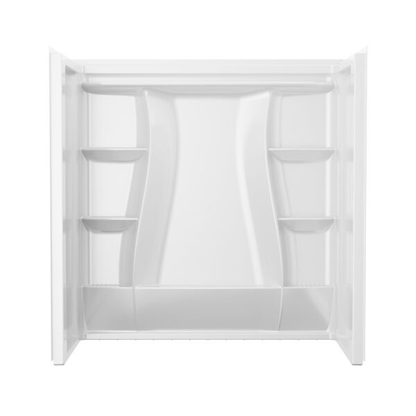 Classic 500 60 in. W x 61.25 in. H x 32 in. D 3-Piece Direct-to-Stud Alcove Tub Surrounds in High Gloss White