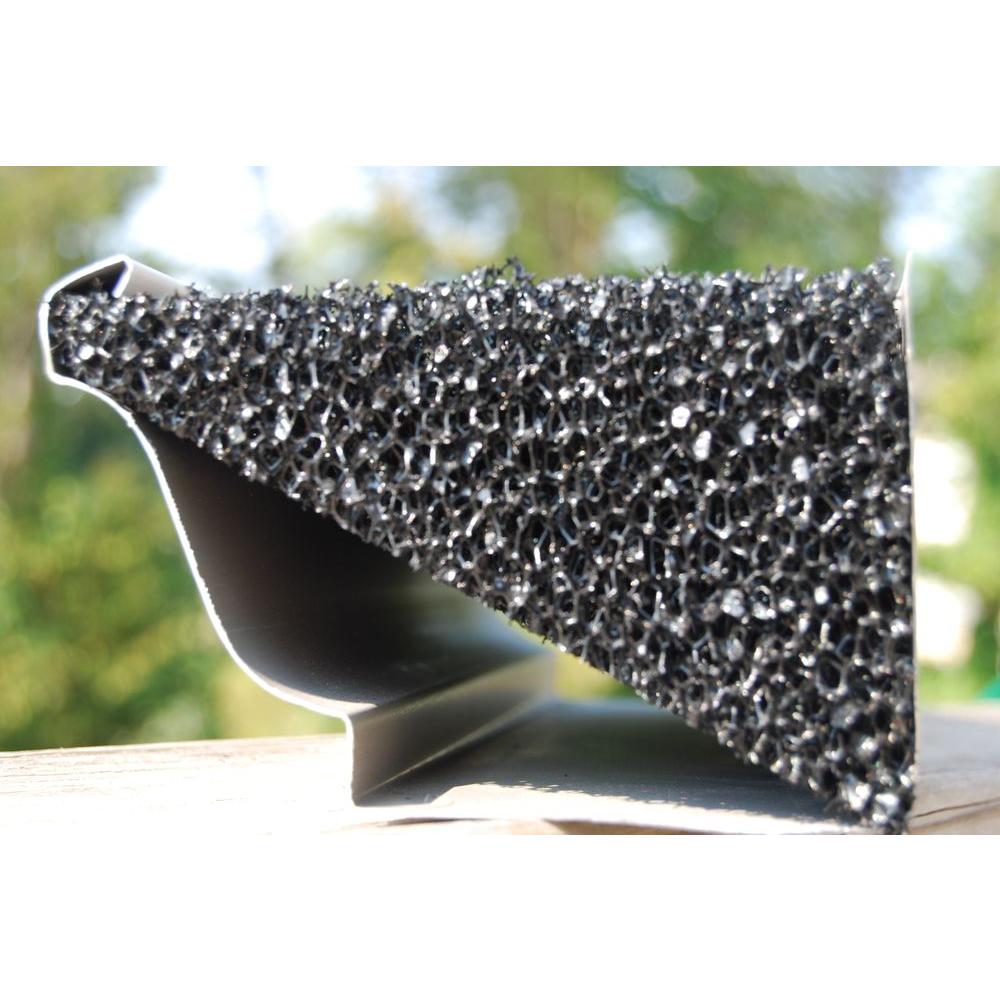 4 ft. 5K Style Inserts Black Foam Wedge Gutter Guard (8-Box) - Super Arbor
