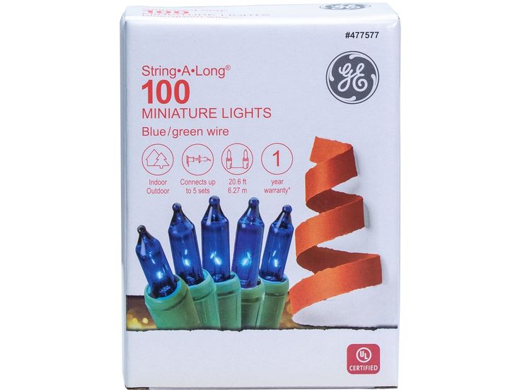 GE String-A-Long 100-Count 20.6-ft Blue Incandescent Plug-In Christmas String Lights