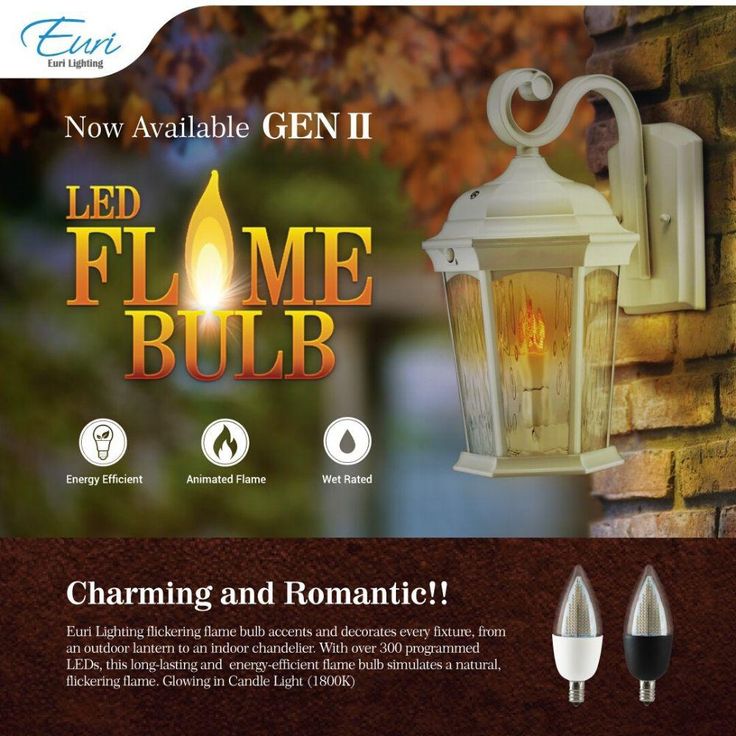 Euri Lighting 6-Watt Equivalent CA9.5 Flickering Flame LED Light Bulb (1-Bulb)