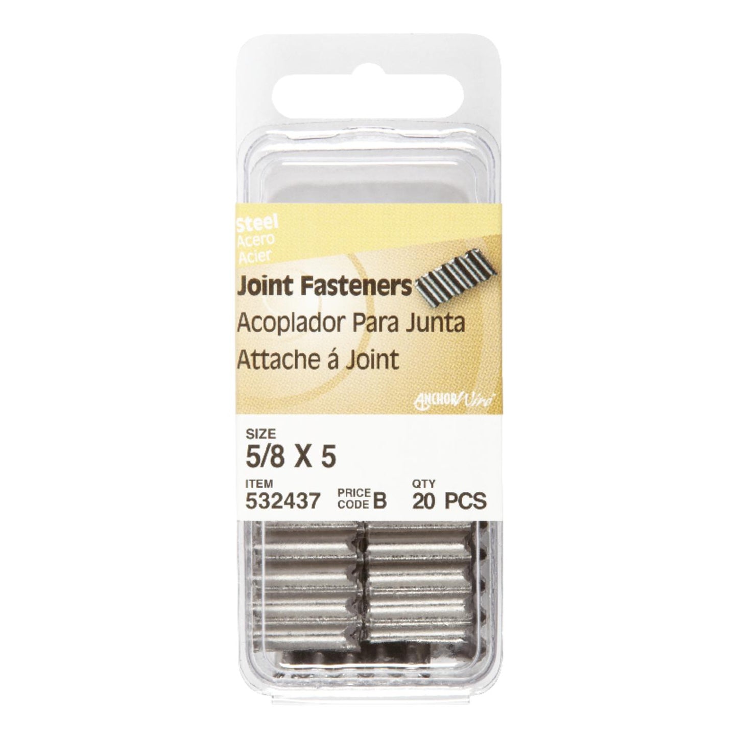 Hillman 5/8 in Joint Fasteners, Galvanized Steel, Joint Head (20-Pack)