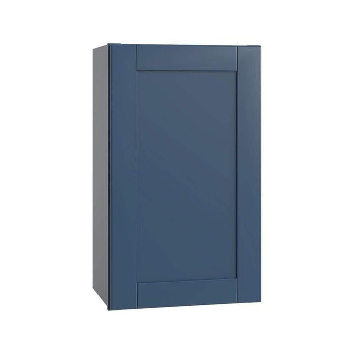 Home Decorators Collection Washington Vessel Blue Plywood Shaker Assembled Wall Kitchen Cabinet Soft Close Left 18 in W x 12 in D x 30 in H