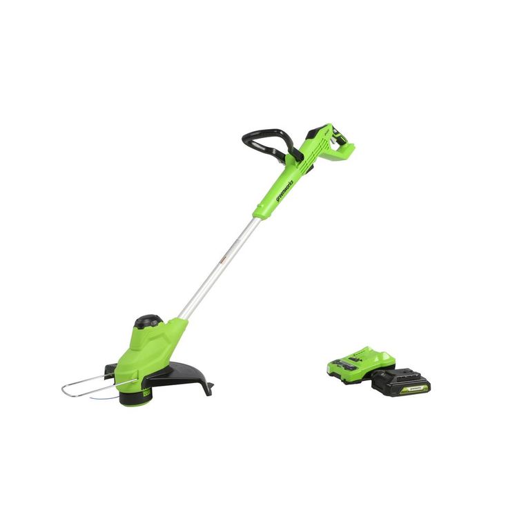Greenworks 24-Volt 11 in. TORQDRIVE String Trimmer, 2Ah USB Battery and Charger Included ST24B214