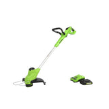 Greenworks 24-Volt 11 in. TORQDRIVE String Trimmer, 2Ah USB Battery and Charger Included ST24B214