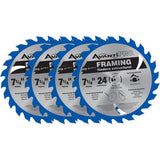 7-1/4 in. x 24-Teeth Framing Saw Blade (4-Pack) - Super Arbor