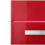 All-in-One 24.2 in. x 21.3 in. x 33.8 in. Stainless Steel Utility Sink and Large Empire Red Drawer Cabinet - Super Arbor