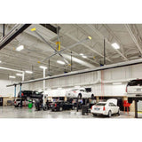 4900 14 ft. Indoor Silver and Yellow Aluminum Shop Ceiling Fan with Wall Control