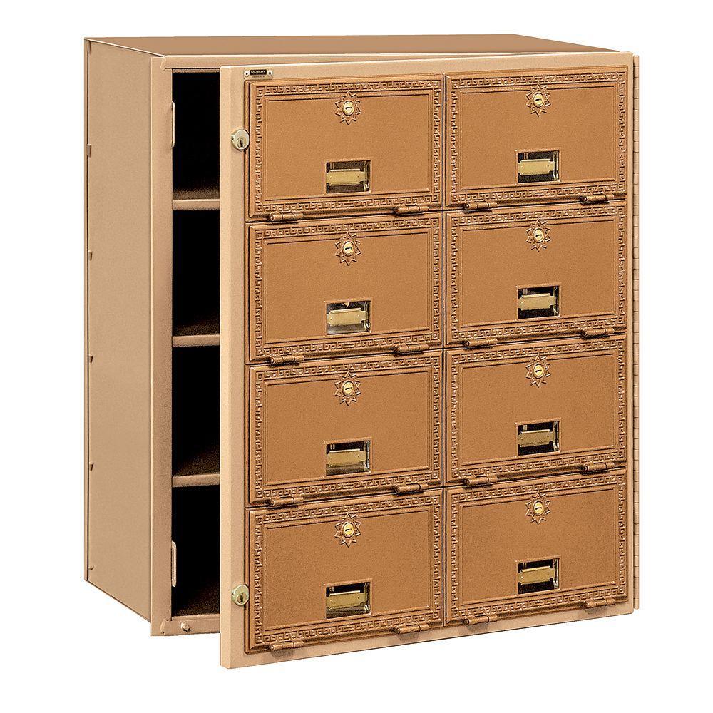 2000 Series Brass Front Loading Mailbox with 30 Doors - Super Arbor