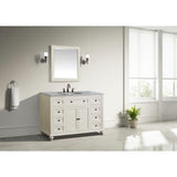 Hamilton Shutter 49-1/2 in. W x 22 in. D Bath Vanity in Ivory with Granite Vanity Top in Grey - Super Arbor