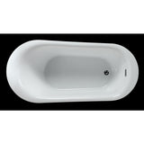 Aiden 70 in. Acrylic Flatbottom Non-Whirlpool Bathtub in White and Faucet Combo in Chrome - Super Arbor