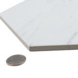Merola Tile Eterno Carrara Hex 8-5/8 in. x 9-7/8 in. Porcelain Floor and Wall Tile (11.56 sq. ft. / case)