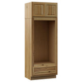 Hampton Assembled 33x84x24 in. Double Oven Kitchen Cabinet in Satin White