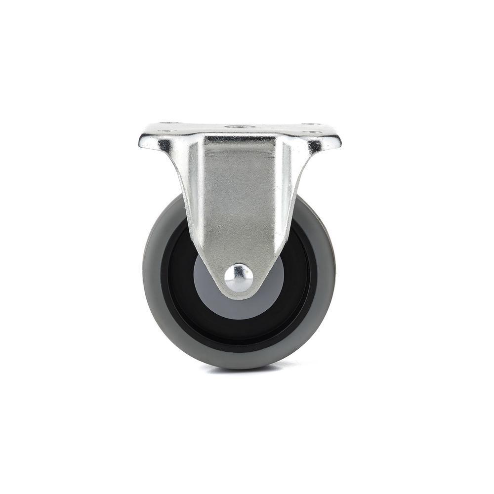 4-1/32 in. Gray Fixed plate Caster, 247 lb. Load Rating - Super Arbor