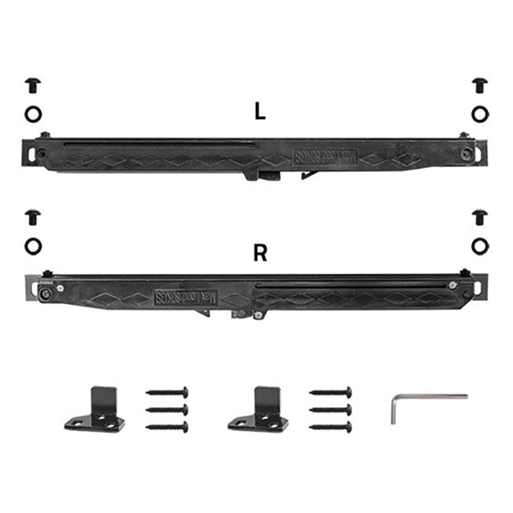 Soft-Close 96 in. Black Hook Strap Rolling Door Hardware Kit for Wood Door - Super Arbor