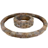Pavestone RumbleStone 106 in. x 14 in. Double Tree Ring Kit in Greystone - Super Arbor