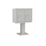 3400 Horizontal Series 2-Parcel Locker Pedestal Mount Mailbox - Super Arbor