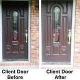 Home Protection Door Kit with Black Decor Bracket and Brown Bars - Super Arbor