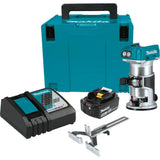 18-Volt LXT Lithium-Ion Brushless Cordless Compact Router Fixed Base Starter Kit (5.0 Ah) - Super Arbor