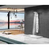 ANZZI Fontan Brushed Steel 6-Spray Shower Panel System (Valve Included)