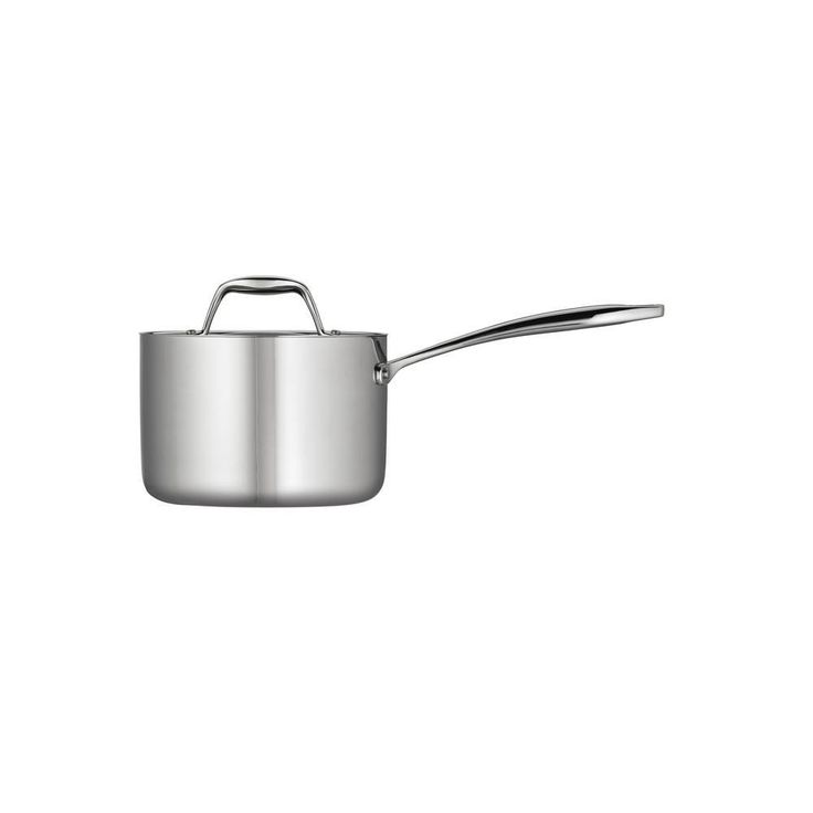 Gourmet Tri-Ply Clad 2 qt. Stainless Steel Sauce Pan with Lid