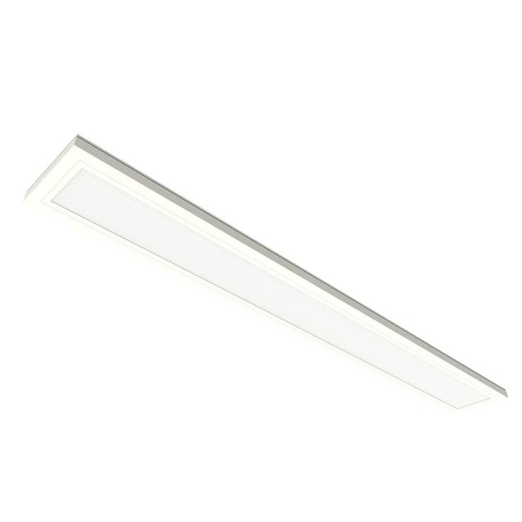 6 in. x 4 ft 24-Watt Dimmable White Integrated LED Edge-Lit Flat Panel Ceiling Flush Mount Light with Color Changing CCT