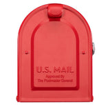 MB1 Post Mount Mailbox Red with Silver Flag - Super Arbor