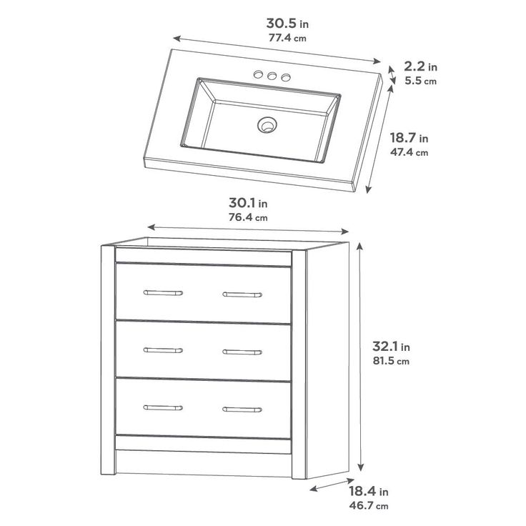 Woodbrook 31 in. W x 19 in. D Bath Vanity in White Washed Oak with Cultured Marble Vanity Top in White with White Sink