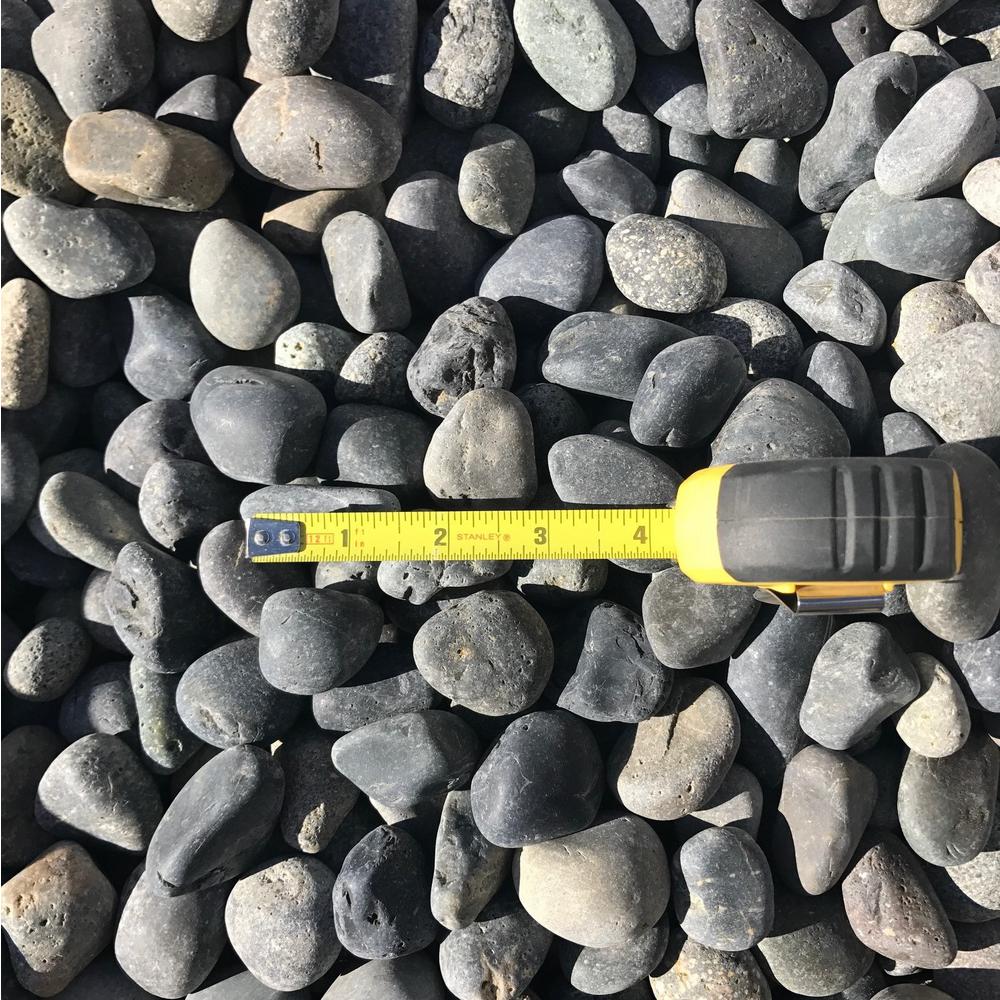 Butler Arts 0.50 cu. ft. 1/2 in. - 1 in. Unpolished Black Mexican Beach Pebble - Super Arbor