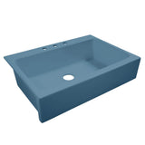 Josephine Quick-Fit Drop-in Farmhouse Fireclay 33.85 in. 3-Hole Single Bowl Kitchen Sink in Crisp White - Super Arbor
