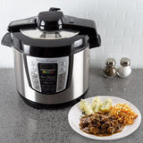 4-in-1 Multi-Function 6 Qt. Silver Electric Pressure Cooker