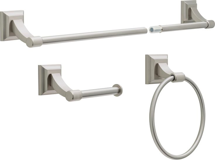Delta 3-Piece Bellamy Spotshield Brushed Nickel Decorative Bathroom Hardware Set
