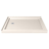 SlimLine 48 in. W x 36 in. D Double Threshold Shower Base in White with Right Hand Drain