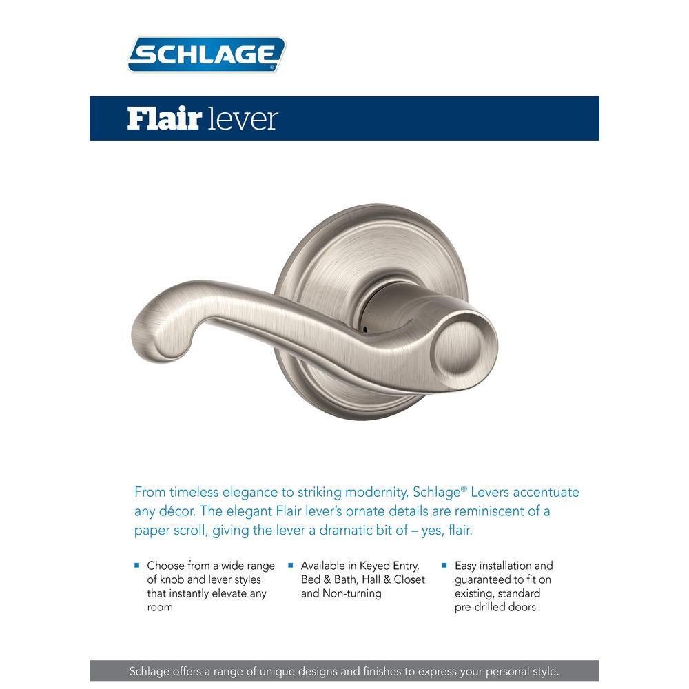 Flair Aged Bronze Keyed Entry Door Lever with Brookshire Trim - Super Arbor