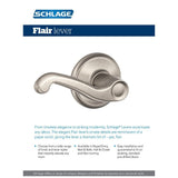 Flair Bright Brass Privacy Bed/Bath Door Lever - Super Arbor