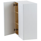 Cambridge Shaker Assembled 27x30x12 in. All Plywood Wall Cabinet with 2 Soft Close Doors in White - Super Arbor
