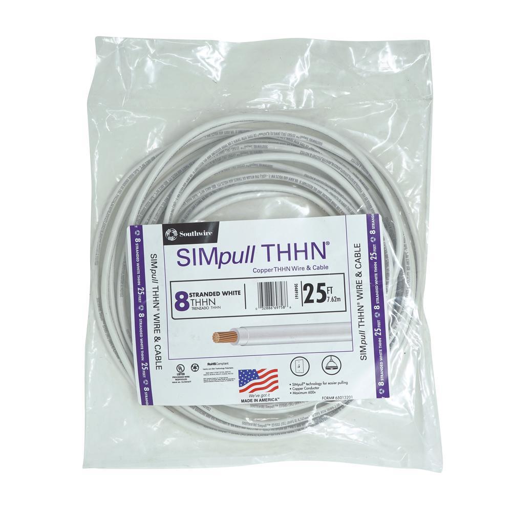 500 ft. 8 Black Stranded CU SIMpull THHN Wire - Super Arbor